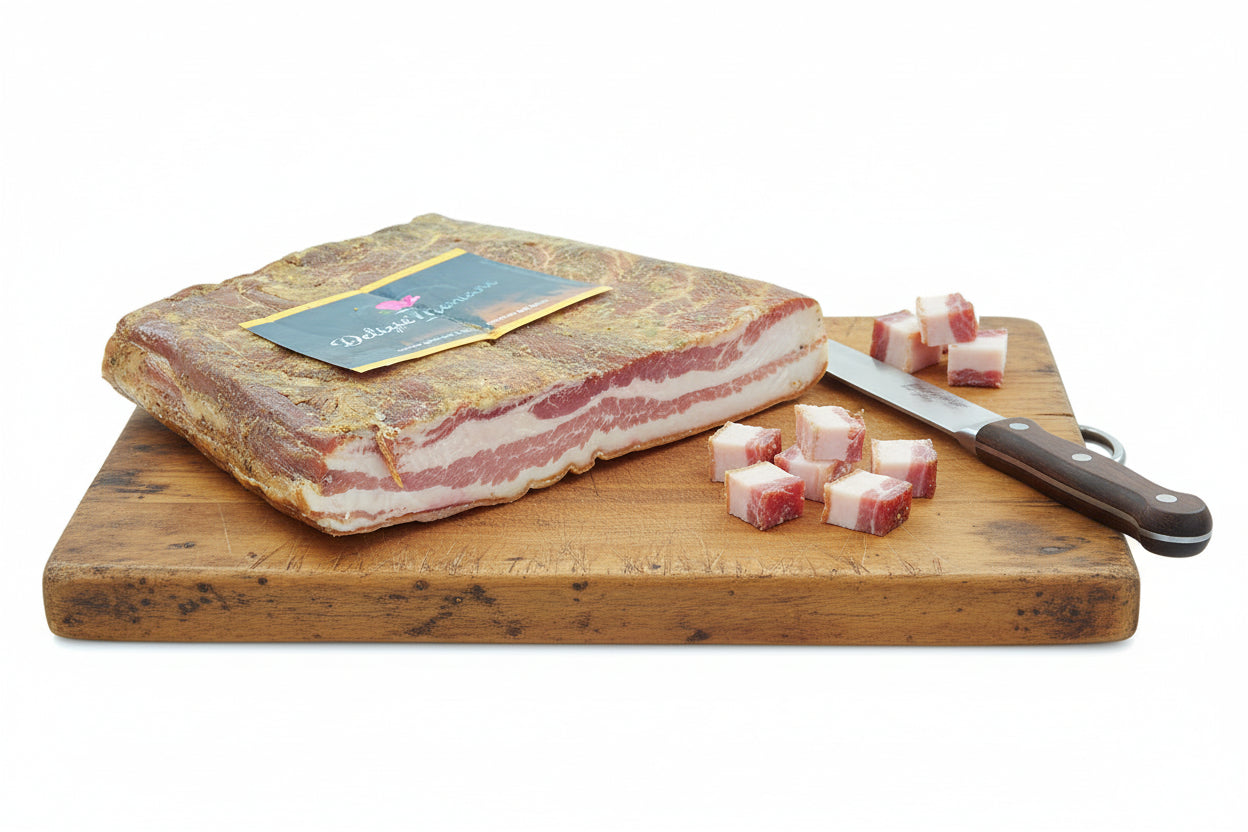 Pancetta affumicata stesa