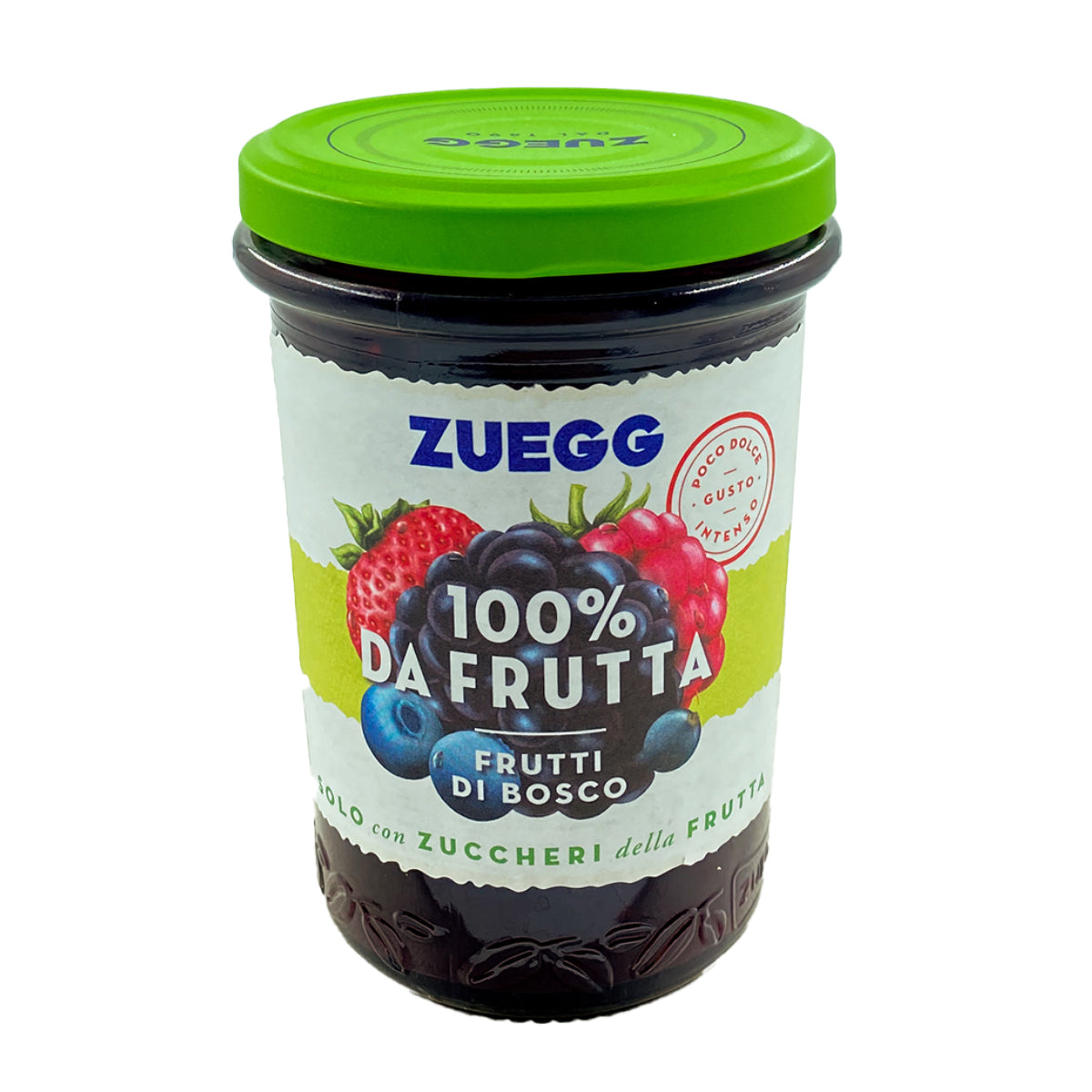 Marmellate "Zueg" solo con zucchero frutta, frutti di bosco